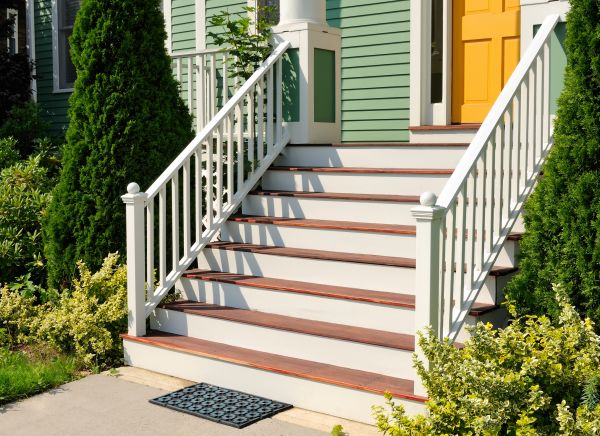 Porch Stair Rail Installation